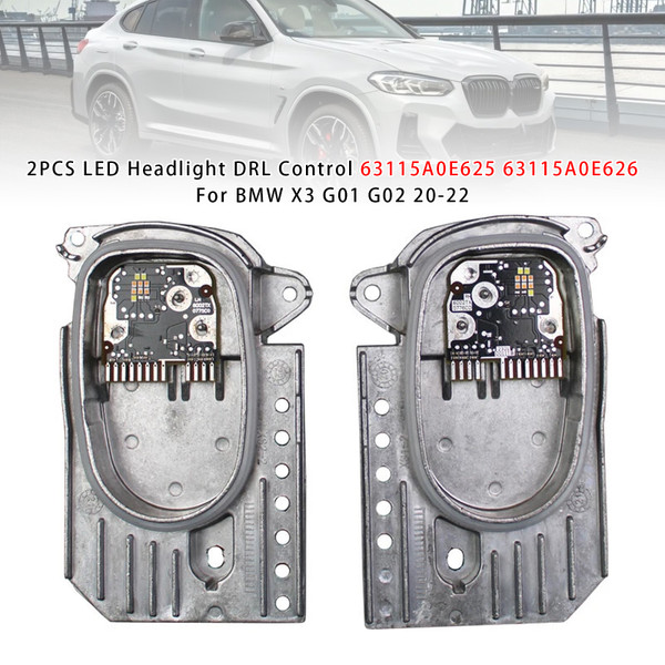 2020-2022 BMW X3 X4 G01 G02 2PCS LED Headlight DRL Control 63115A0E625 63115A0E626 Generic 2020-2022 BMW X3 X4 G01 G02 2PCS LED Headlight DRL Control 63115A0E625 63115A0E626 Generic