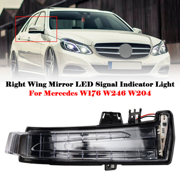 2010-2013 Mercedes W176 W246 W204 Right Wing Mirror LED Signal Indicator Light A2129067501 Generic 2010-2013 Mercedes W176 W246 W204 Right Wing Mirror LED Signal Indicator Light A2129067501 Generic