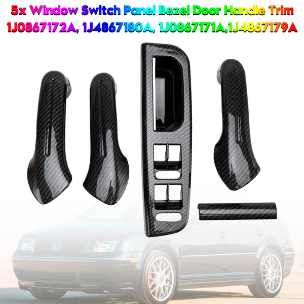 1998-2004 VW Jetta MK4 5x Window Switch Panel Bezel Door Handle Trim Set 1J0867172A Generic 1998-2004 VW Jetta MK4 5x Window Switch Panel Bezel Door Handle Trim Set 1J0867172A Generic