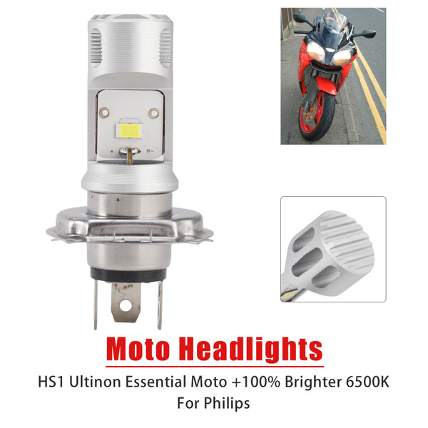 Philips HS1 Ultinon Essential Moto +100% Brighter 6500K White Light