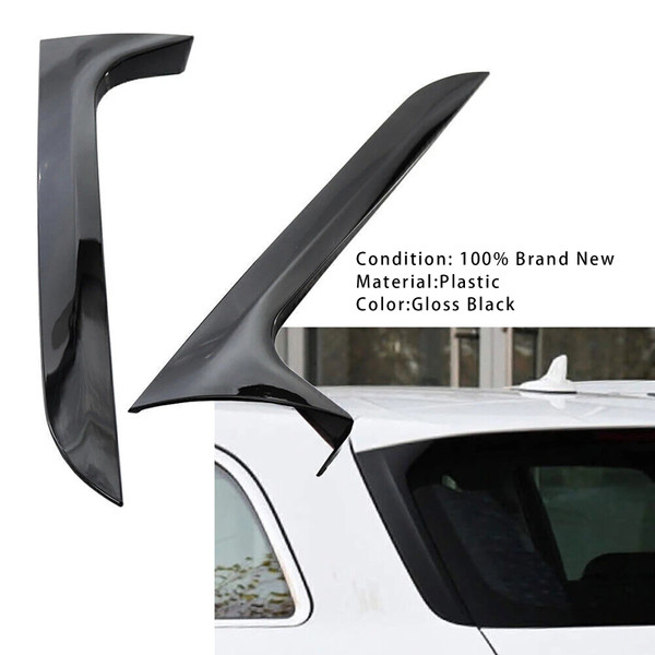 2012-2018 Audi A6 C7 Pair Rear Window Side Wing Spoiler Gloss Black Generic