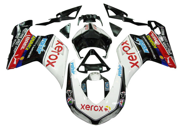 Fairings Ducati 1098 1198 848 White & Black 1098s Racing (2007-2011) Fairings Ducati 1098 1198 848 White & Black 1098s Racing (2007-2011)