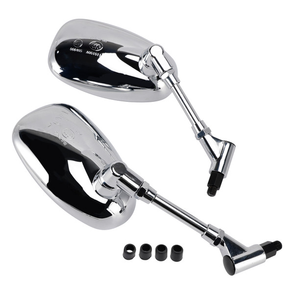 2009-2015 Suzuki SFV 650 Rearview Mirrors Left and Right M10 Chrome Generic