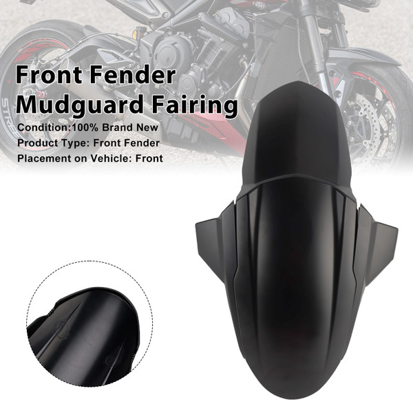 2020-2025 Triumph Street Triple 765 R/RS Front Fender Mudguard Fairing Black Generic