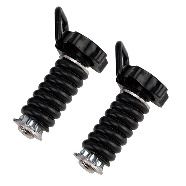 2X Tie Down Anchor With D-Ring 1" Black Black For Polaris Rzr 570 800 900 1000