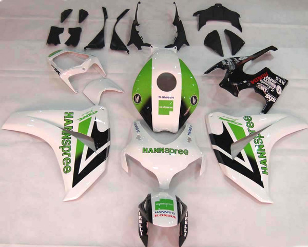 Fairings Honda CBR 1000 RR White Green Hannspree Racing (2008-2011) Fairings Honda CBR 1000 RR White Green Hannspree Racing (2008-2011)