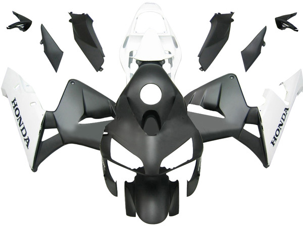 Fairings Honda CBR 600 RR Matte Black & Whit CBR Racing (2003-2004) Fairings Honda CBR 600 RR Matte Black & Whit CBR Racing (2003-2004)