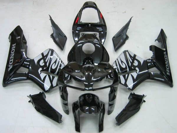 Fairings Honda CBR 600 RR Black & Silver Tribal Tatoo Racing (2005-2006) Fairings Honda CBR 600 RR Black & Silver Tribal Tatoo Racing (2005-2006)