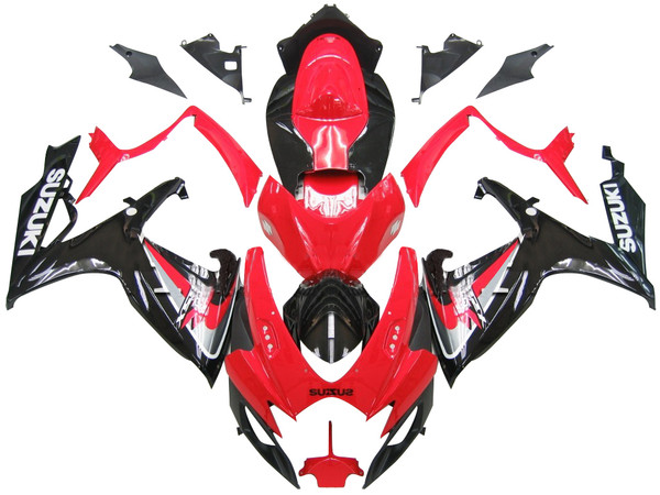Fairings Suzuki GSXR 600 750 Red & Black GSXR  Racing  (2006-2007)