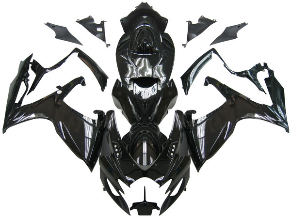 Fairings Suzuki GSXR 600 750 All Black GSXR  Racing  (2006-2007) Fairings Suzuki GSXR 600 750 All Black GSXR  Racing  (2006-2007)