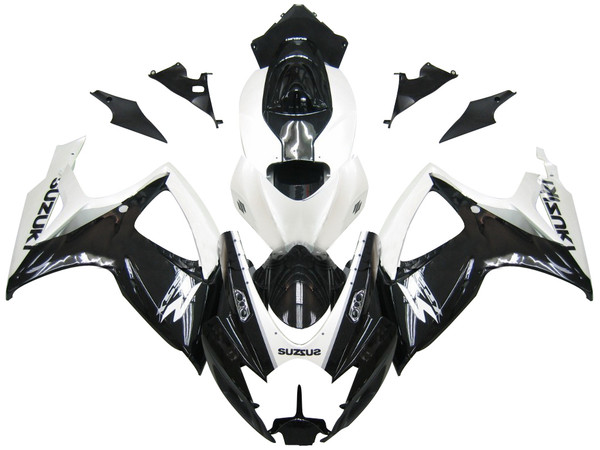 Fairings Suzuki GSXR 600 750 Black & White GSXR Racing  (2006-2007) Fairings Suzuki GSXR 600 750 Black & White GSXR Racing  (2006-2007)