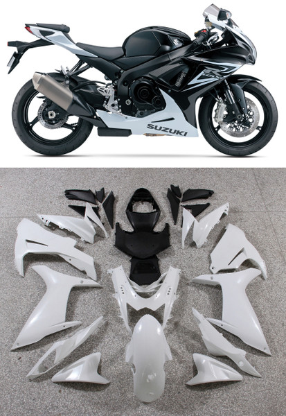 Fairings Plastics Suzuki GSXR600 GSXR750 K11 Black White GSXR (2011-2014)