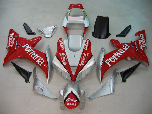 Fairings Yamaha YZF-R1 Red Silver Fortuna Racing (2002-2003) Fairings Yamaha YZF-R1 Red Silver Fortuna Racing (2002-2003)