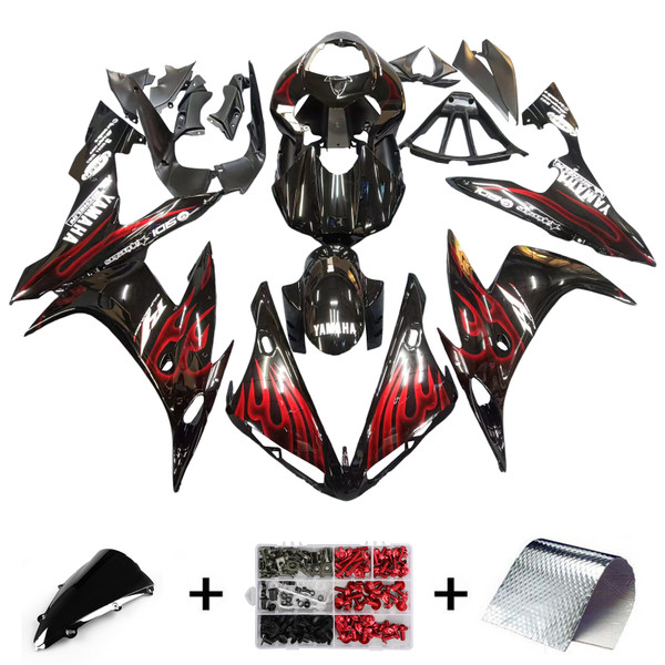 Fairings Yamaha YZF-R1 Black & Red Flame R1 Racing (2004-2006) Fairings Yamaha YZF-R1 Black & Red Flame R1 Racing (2004-2006)
