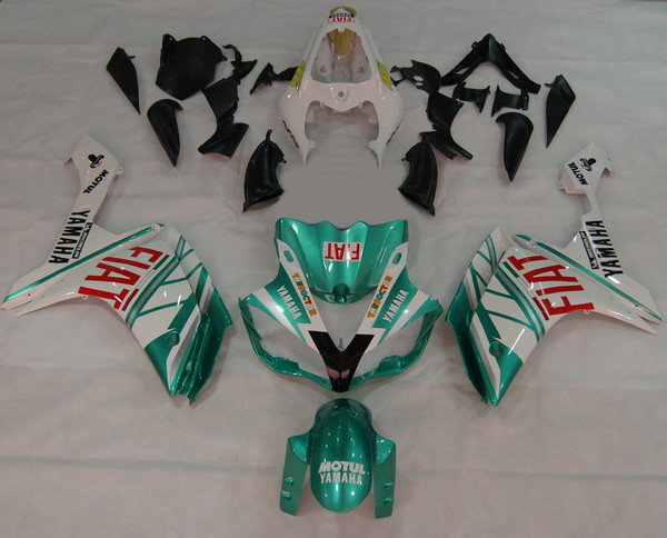 Fairings Yamaha YZF-R1 Green Emerald White FIAT Racing (2007-2008) Fairings Yamaha YZF-R1 Green Emerald White FIAT Racing (2007-2008)