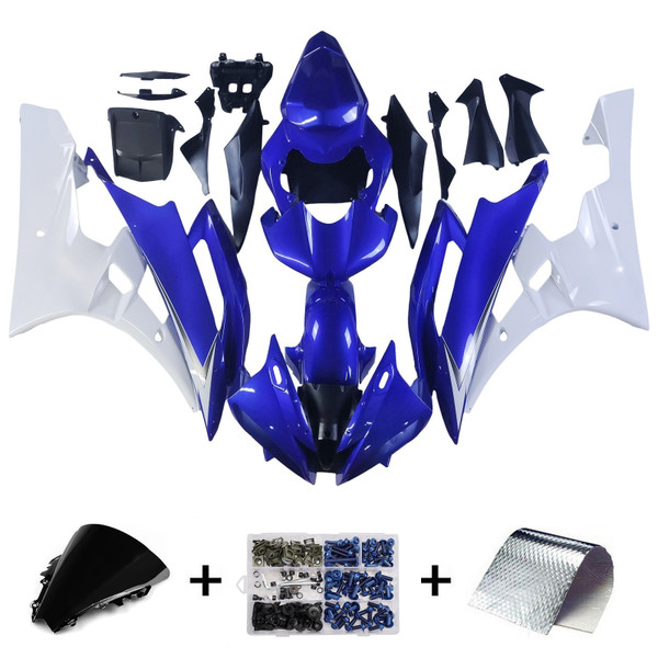 2006-2007 Yamaha YZF-R6 Blue & White R6 Racing Amotopart Fairings Customs Fairing