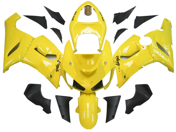 Fairings Kawasaki ZX6R 636 Yellow Black Ninja Racing  (2005-2006) Fairings Kawasaki ZX6R 636 Yellow Black Ninja Racing  (2005-2006)