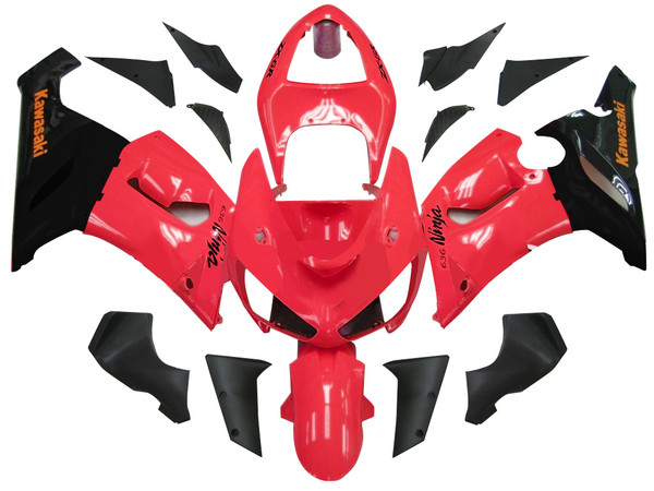 Fairings Kawasaki ZX6R 636 Red Black Ninja Racing  (2005-2006) Fairings Kawasaki ZX6R 636 Red Black Ninja Racing  (2005-2006)