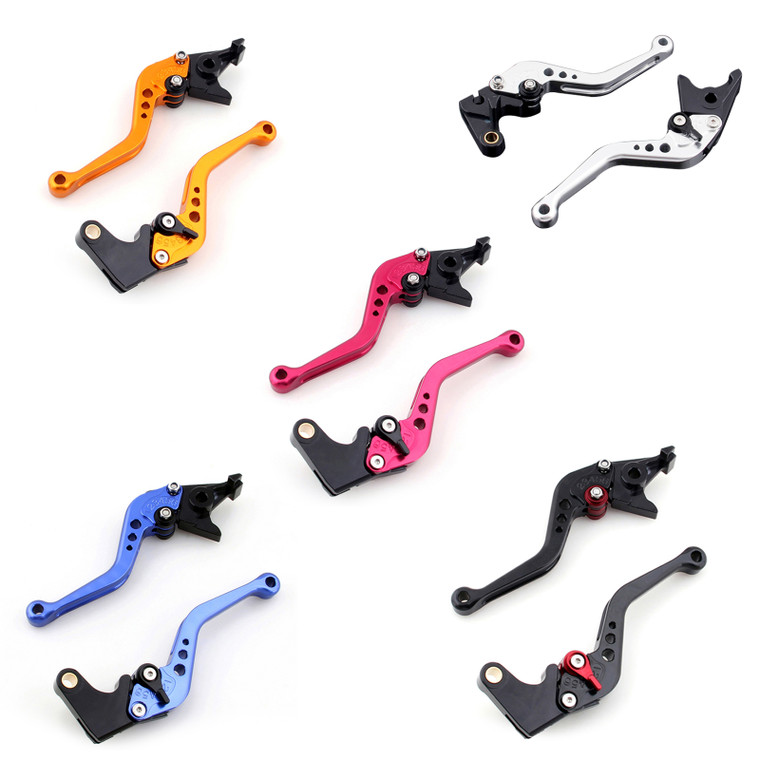 Shorty Adjustable Brake Clutch Levers Kawasaki ZX636R ZX6RR 2005-2006