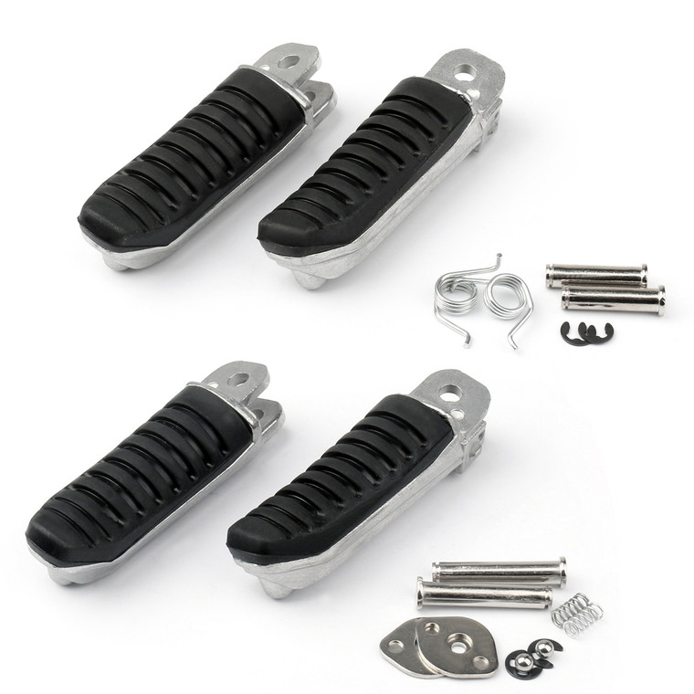 Front & Rear Footrest Pedals Foot Pegs For Suzuki GSX1200 (98-00) GSX 750 W/X/Y/K1 Left (98-03) GSXR1100 (90-98)
