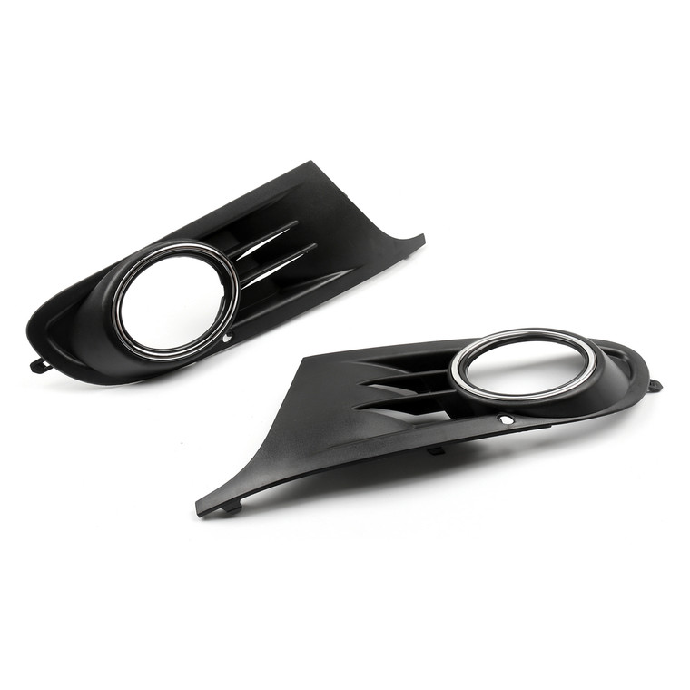 Open Vent Fog Light Grille Covers Pair VW Jetta Sportwagen Golf MK6 TDI/TSI (10-14) Black