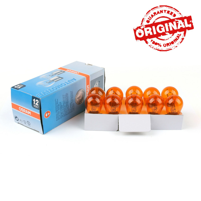 10Pcs OSRAM 12V 21/5W P21/5W BAY15D Stop DRL Lights Lamp Bulbs Amber 2200K KS