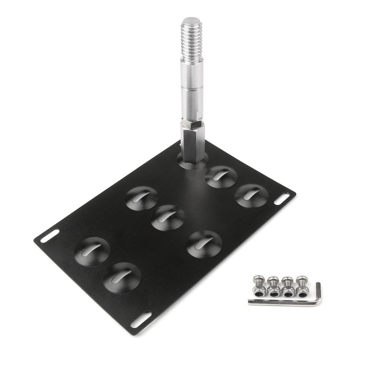 Front Bumper Tow Hook License Plate Mounting Holder Bracket For VW Black