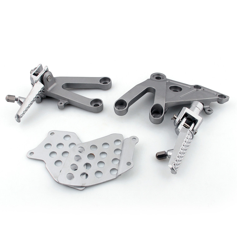 Front Footpegs Footrests Brackets Set Honda CBR600RR (03-06) 50600-MEE-D00, 50607-MEE-010, 50660-MEE-000, 50665-MEE-000, 50700-MEE-D00, 50707-MEE-000