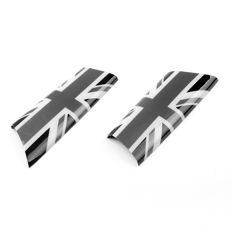 Door Pull Handle Covers Trim for MINI Cooper R55 R56 R57 R58 Union Jack UK Gray 2pcs