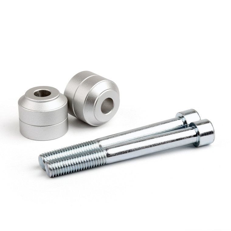Handlebar Riser Kit Moves Bar Up 20mm 7/8" BMW F650GS F700GS F800GS, Silver