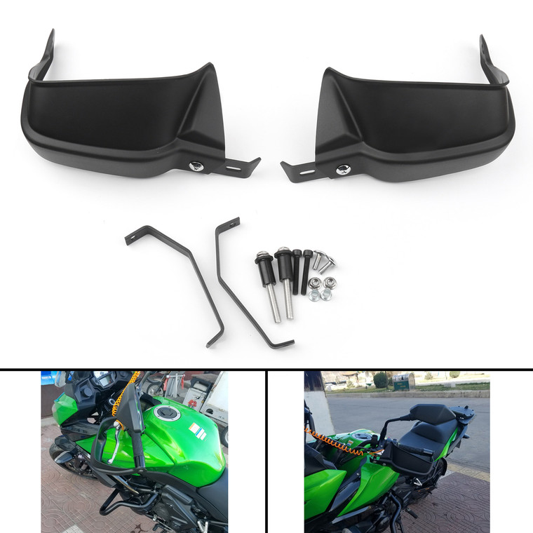 Pro Guard Brush Bar Hand Lever Protection Kit for Kawasaki Z900 (17) Versys 650 (10-17) Versys 1000 (15-17) Black
