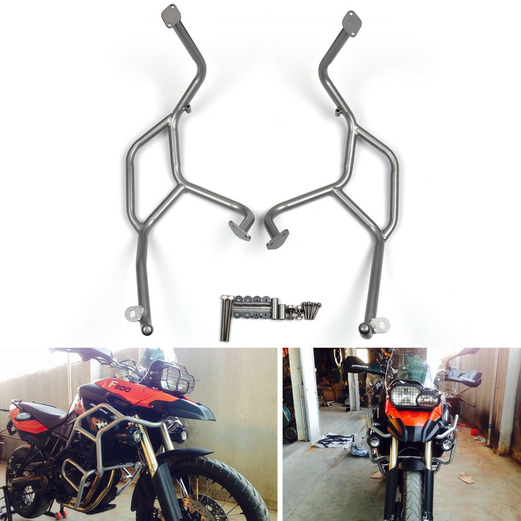 Crash Bar Set UPPER Engine Guard BMW F800GS F700GS F650GS (2008-2017) Silver