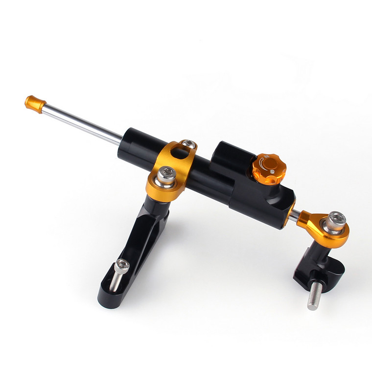 Steering Damper Brackets Kit for Kawasaki Ninja ZX 6R (2007-2008) BlackBlack Generic