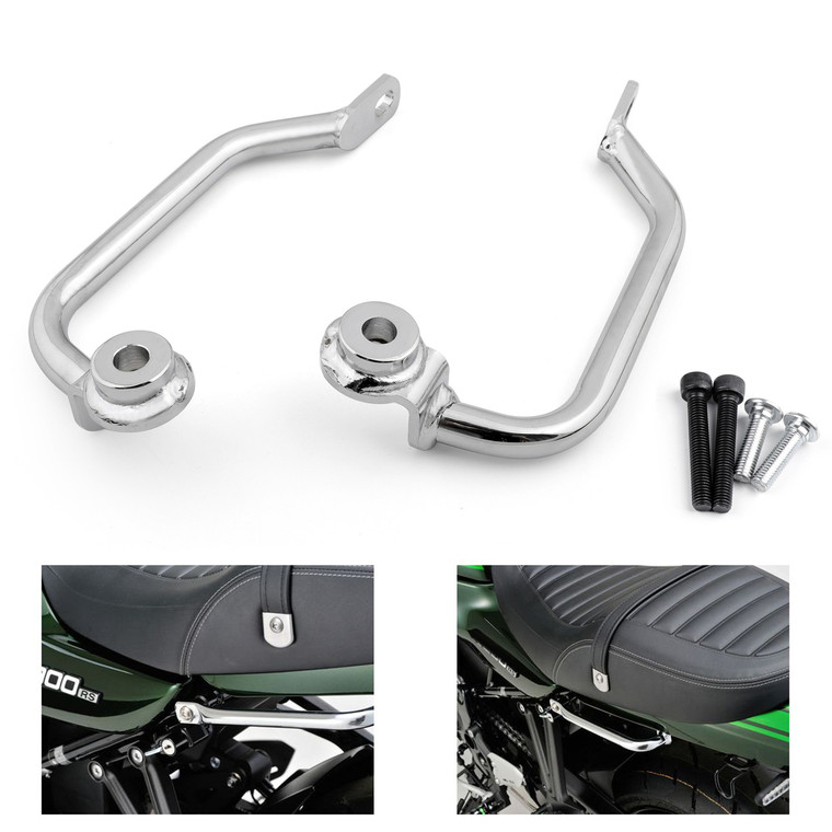 Passenger Rear Seat Handle Grab Bar Hand Rail For Kawasaki Z900RS 2017-18 Chrome