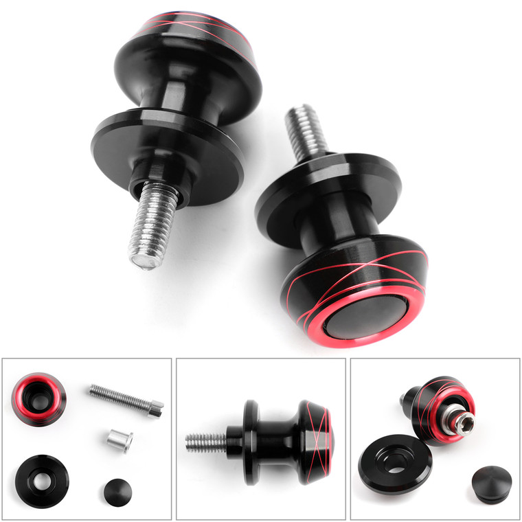 1 Pair 8mm Moto CNC Swingarm Swing Arm Spools Spool Sliders For Suzuki Honda Red