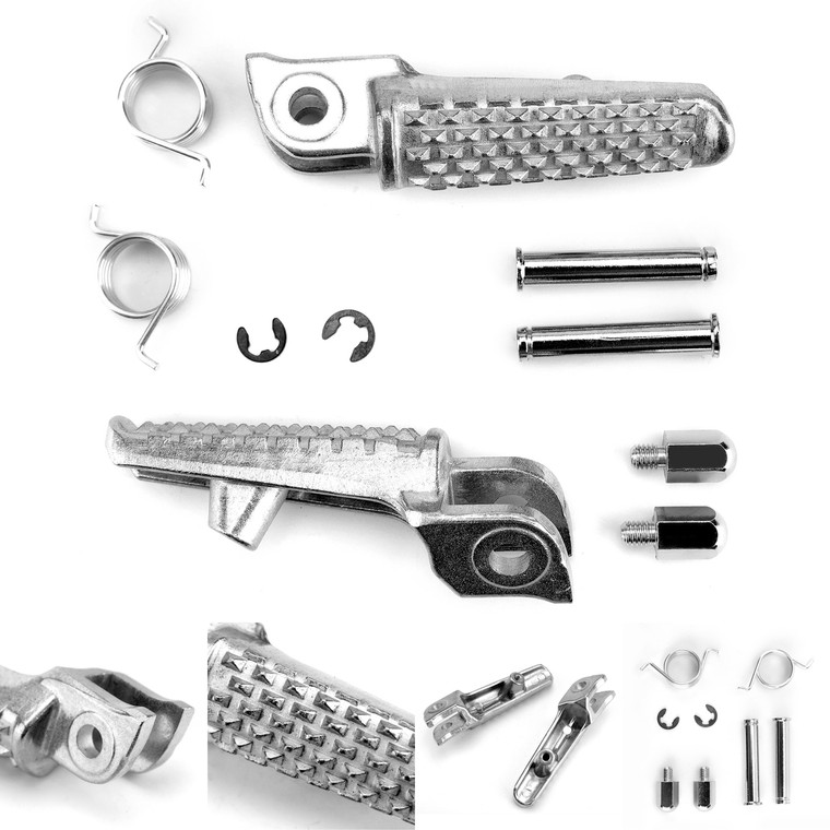 Front Foot Peg Footrest For Honda CBR1000RR 04-14 CBR600RR 03-14 CB1000R 08-11 VTR1000 SP-1 00-01 Silver