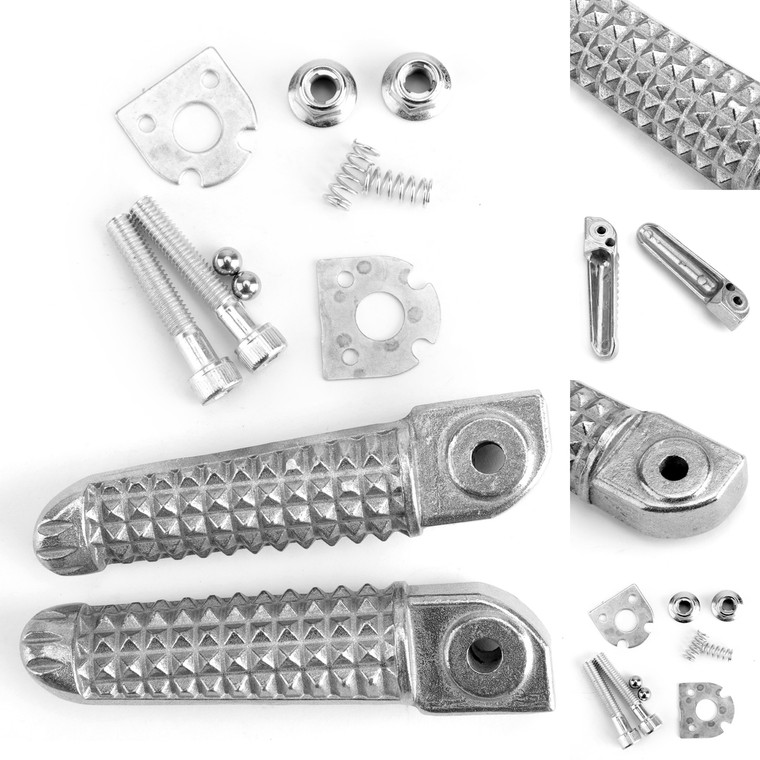 Rear Foot Peg Footrest For Yamaha YZF R1 98-14 YZF R6 99-14 YZF R6S 03-08 Silver