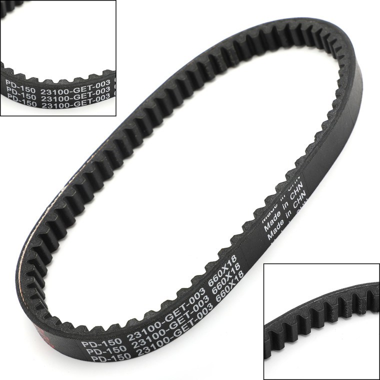 Drive Belt For Honda Metropolitan 02-09 CHF50 02-09 CHF50P 02-05 CHF50A CHF50PA 2004 CHF50PS 04-05 CHF50S 04-05 DIO Z4 SKX50S AF63 Black