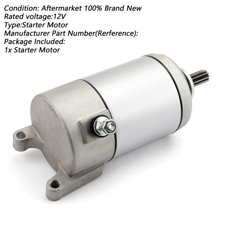 Electric Starter Motor Starting For Yamaha YFM350A 07-11 Grizzly 350 07-16 YZF600R 95-07 Kodiak 07-11 FZS600 98-03 FZS600S 00-01 Silver