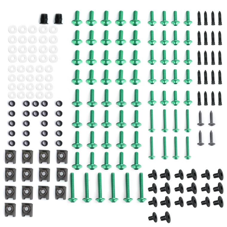 Fairing Bolt Kit Bodywork Screws for Hodnda CBR1000RR CBR1100XX CBR125R CBR250R CBR600F CBR600F2 F3 F4 F4i CBR600RR Interceptor 750 NC700X Shadow ST1300 V45 Sabre Green