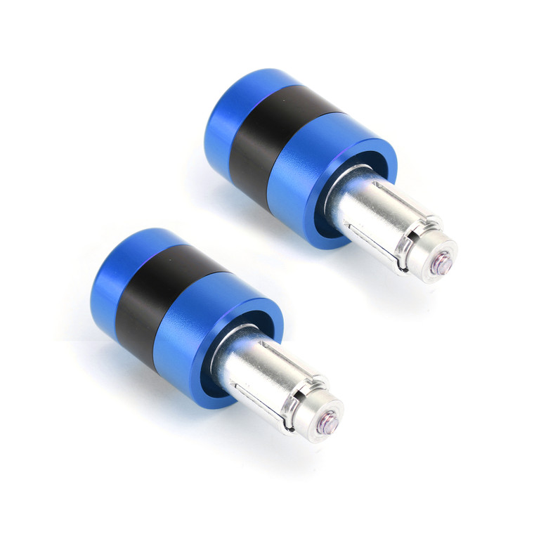 7/8" 22mm Handle Bar Ends Heavy Weight Vibration Reducing Plugs Set - 210g Blue
