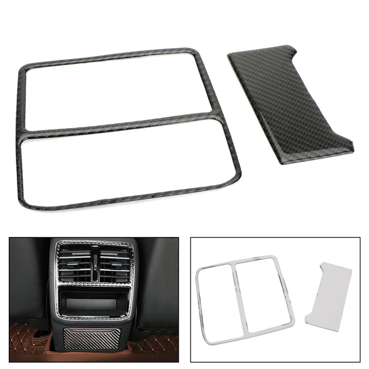 Rear Armrest Box Air Vent Outlet Frame Trim For VW Arteon 2019 Carbon