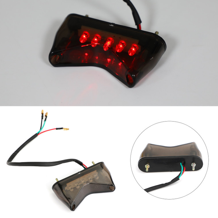 Brake Running Tail Light Chpper Bobber For Universal Motorcycle Bobber ATV Dirt Bike Smoke