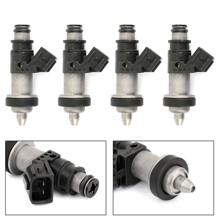 Fuel Injector 15710-24F00 4Pcs For Hayabusa GSX1300R GSX1300RZ GSX1300RZ 99-03 GSX-R750 00-03 R1000 R600 R600Z 01-03 GSX1300R 04-07 Silver