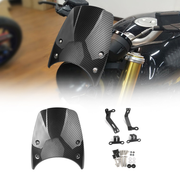 Windshield Windscreen Headlight Fairing Suit For BMW R Nine T 14-17 Carbon