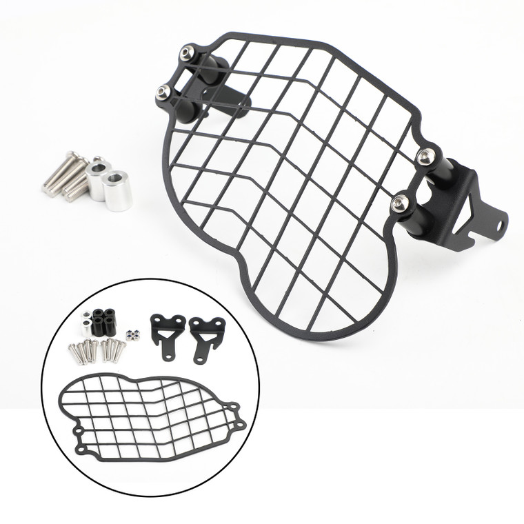 2mm Steel Headlight Guard Grill Cover for BMW G650GS Sertao 2011-2017 Black