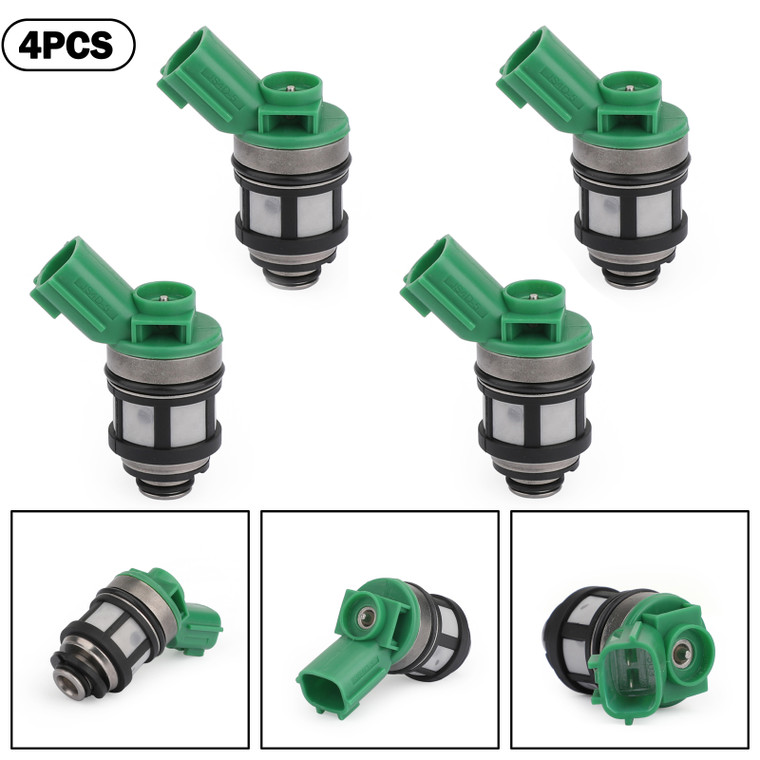 Fuel Injectors 4pcs For Nissan Frontier 2.4L 98-04 Xterra 00-04 Pickup 96-97 Green