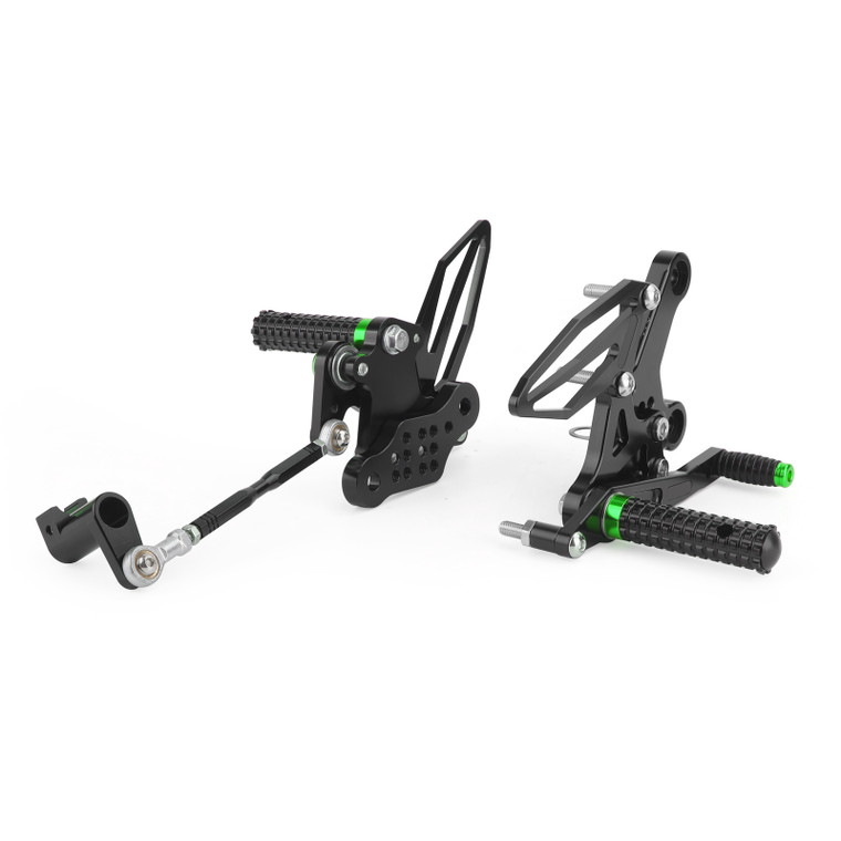Adjustable CNC Rider Rear Set Rearsets Footrest Foot Rest Pegs For Kawasaki EX250P Ninja 250 EX400 Ninja 400 2018-2020 GRN