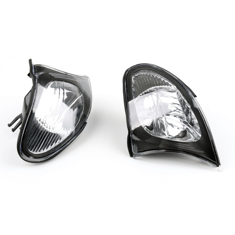 Corner Lights - Crystal Clear W/ Smoke Trim Fit For 2002-2005 BMW E46 3-Series 4DR