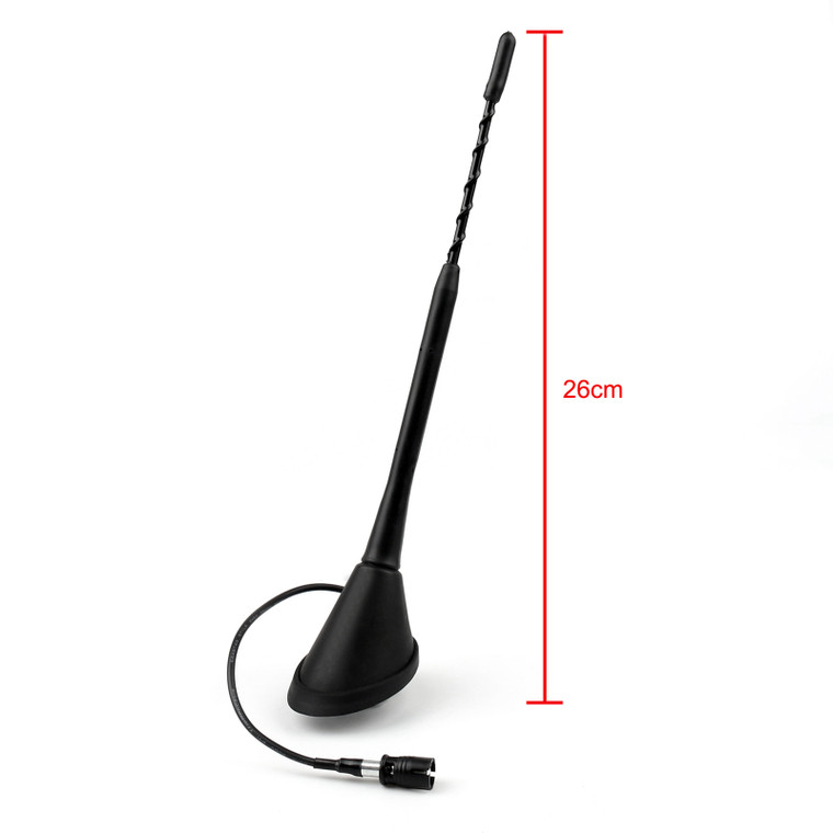 9" Amplified AM/PM Roof Aerial Antenna + Base Combo Set Fit For VW Toyota Lexus